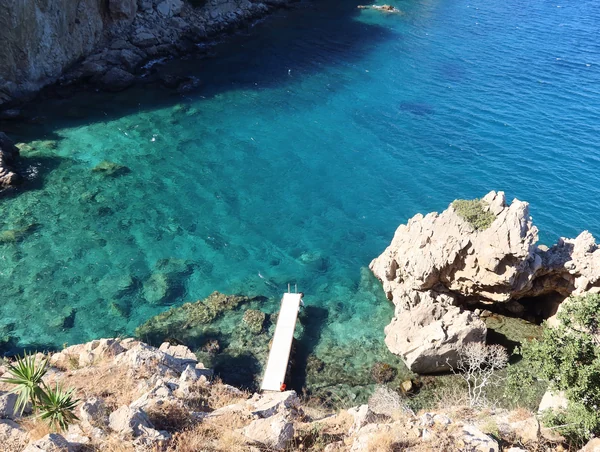 Private cove with crystal-clear turquoise water — Meltemi Villa